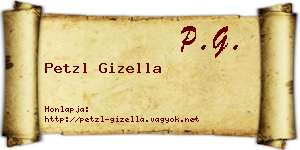 Petzl Gizella névjegykártya